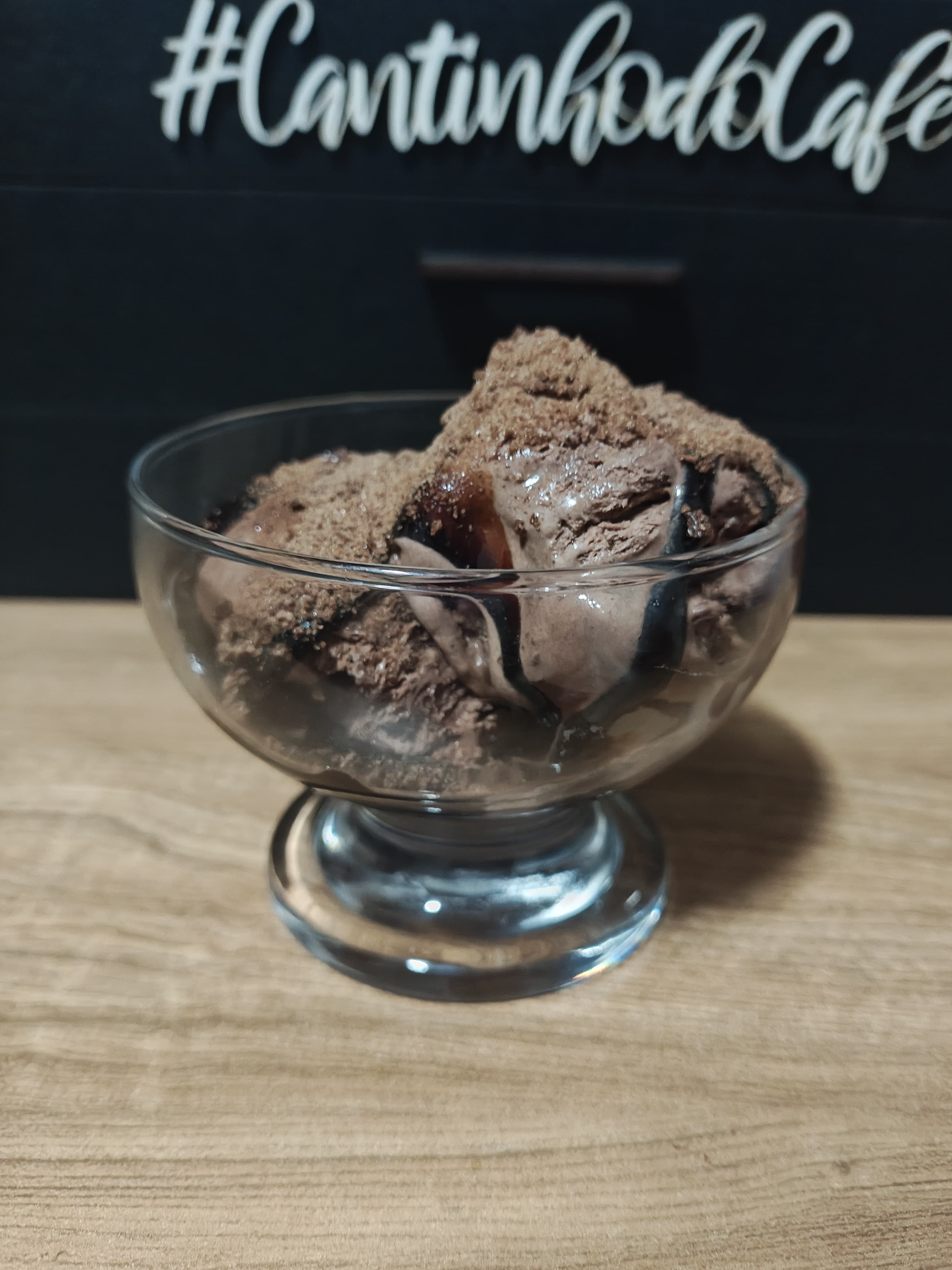 Sorvete com pedaços de chocolate